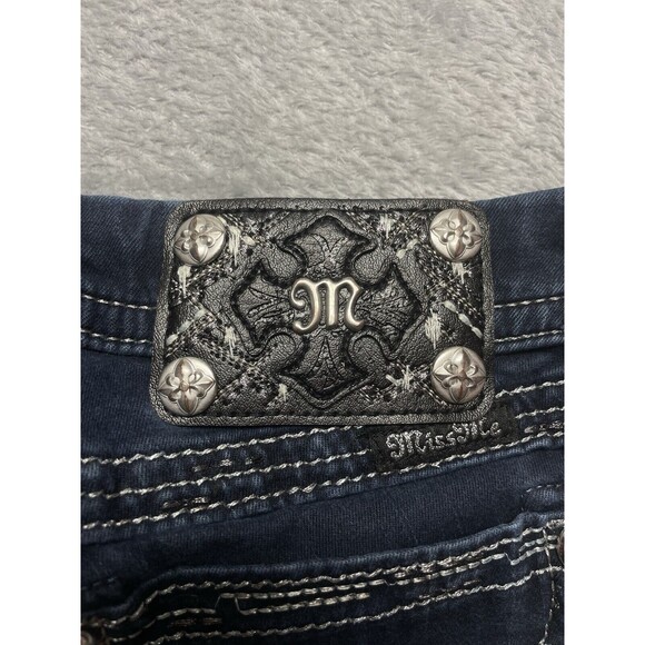 Miss Me Mid-Rise Skinny Women’s Rhinestone Embellished Jeans Size 24 - Picture 6 of 10